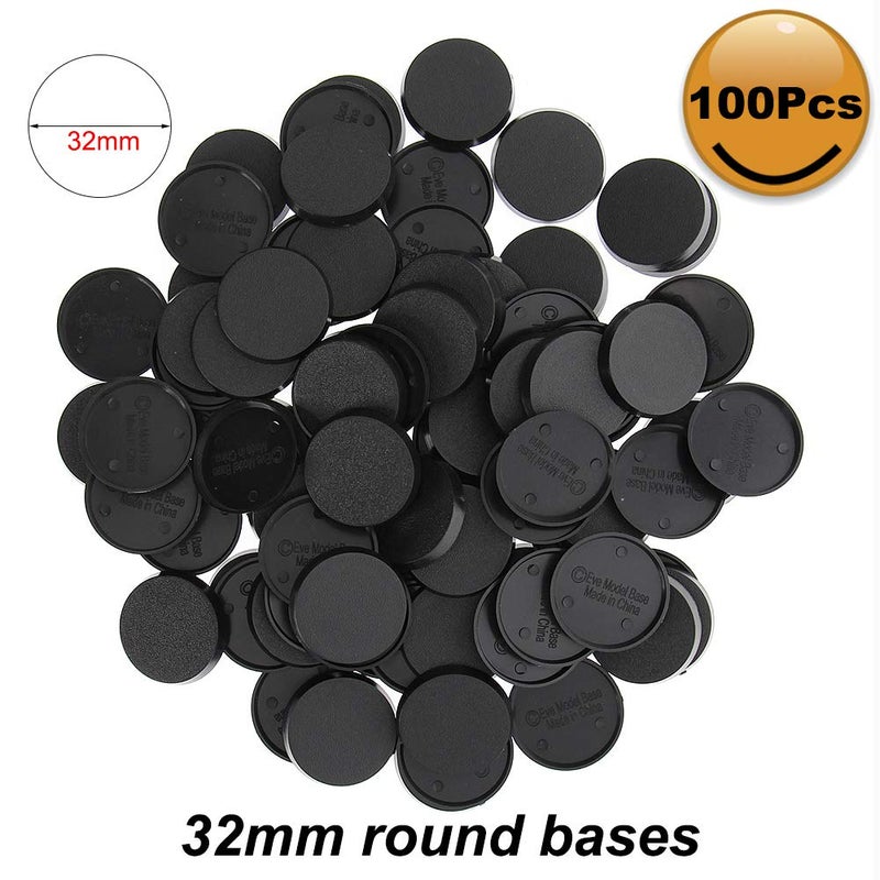 Evemodel MB432 100pcs Round Plastic Model Bases 32mm or 1.3inch for Gaming Miniatures or Wargames Table Games - Image 4